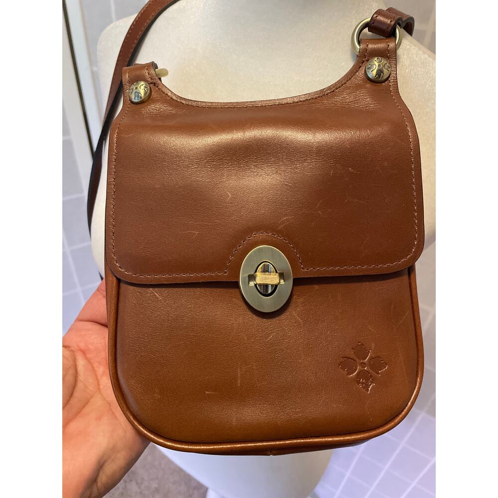 Patricia Nash Leather Crossbody Bag Cognac Brown Boho Equestrian Western Classic - Picture 1 of 7
